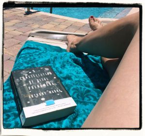 Celebrated first day of summer: reading by the pool. c Elissa Field, 2014